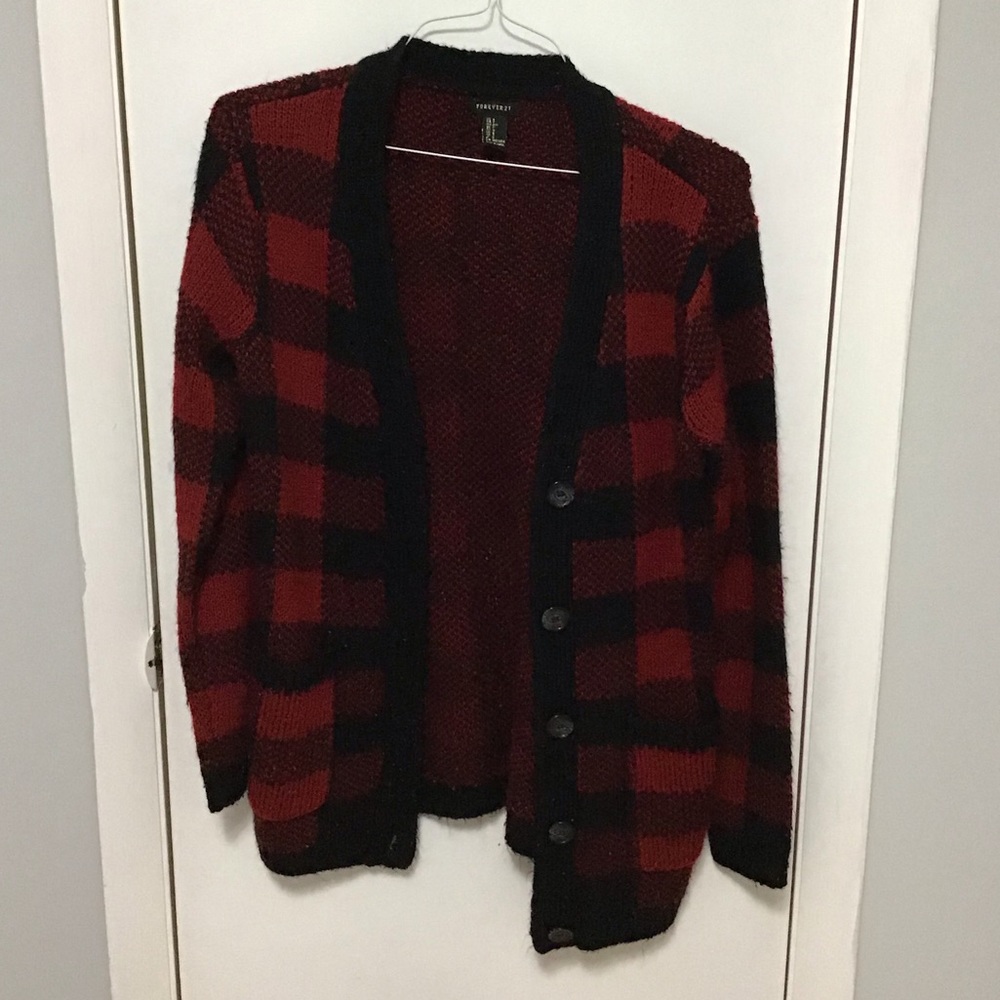 Plaid cardigan
